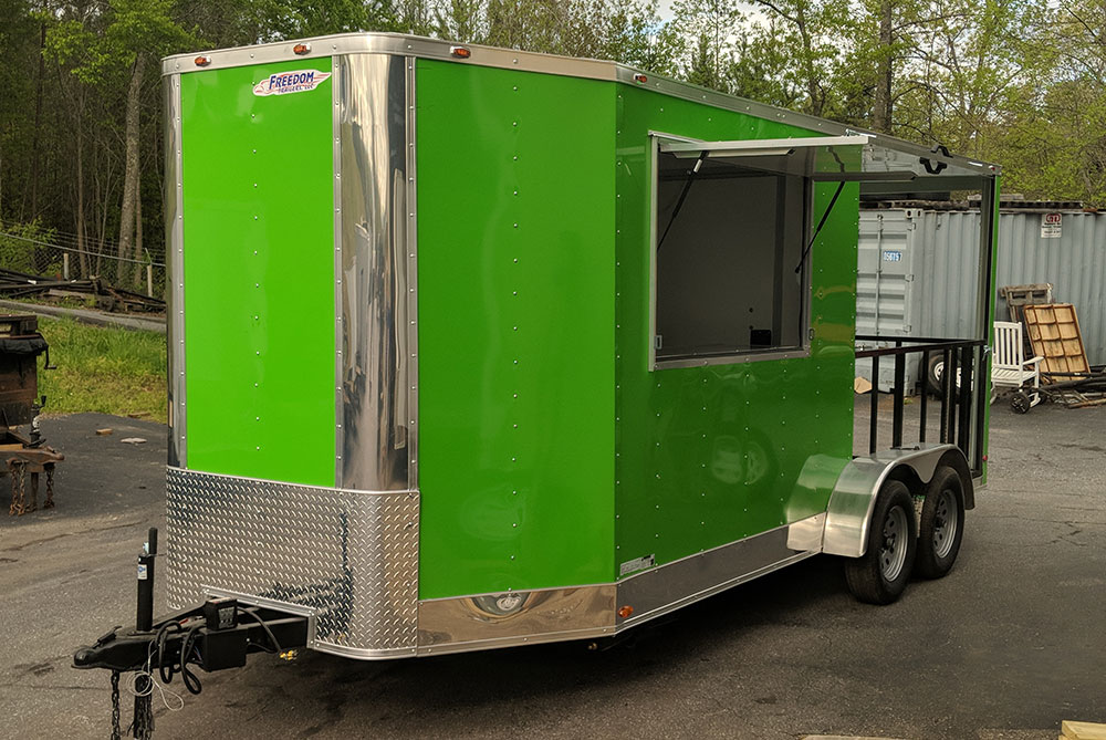 7 x 16 Freedom BBQ Concession Trailer w/ Porch